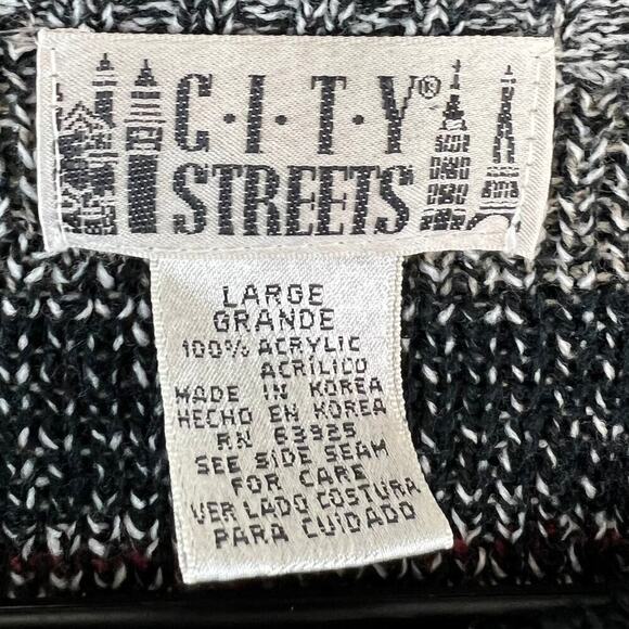 Vintage City Streets Pullover Tribal Pullover Grandpa Knit Sweater Size Large - Picture 4 of 5